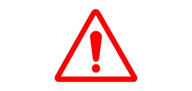 Red warning sign